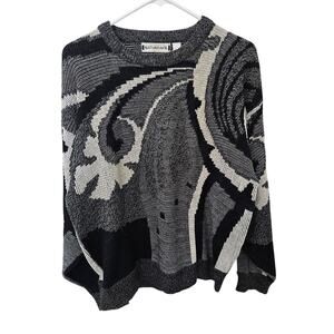 Men's Vintage (Fall of "89) Abstract Landscape Cosby Long Sleeve Sweater, XL